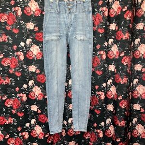 American Eagle Outfitters Light Blue Skinny Jeans 2 short